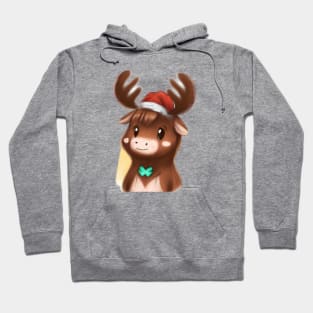 Cute Moose Drawing Hoodie